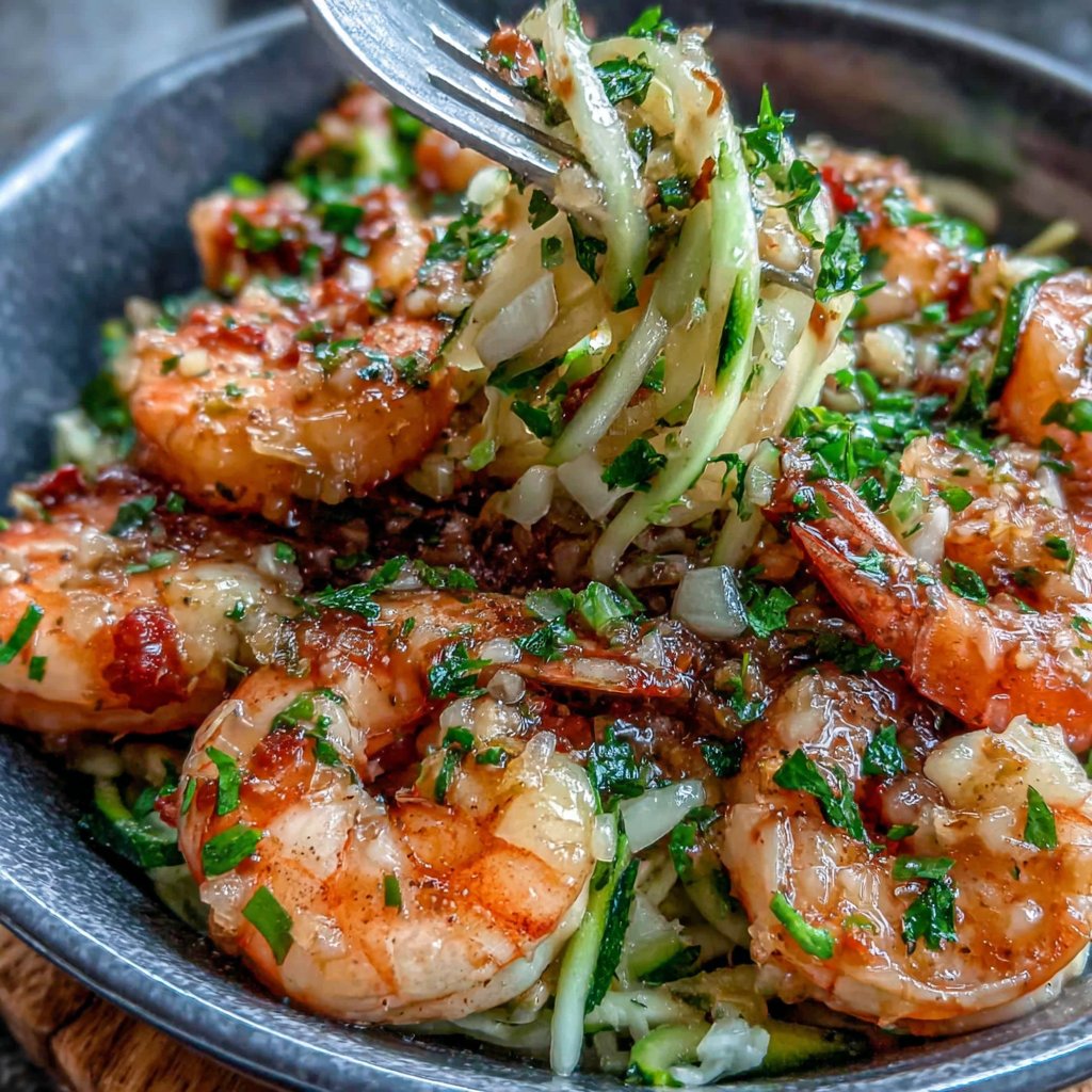 Garlic Shrimp Zoodle Bowl