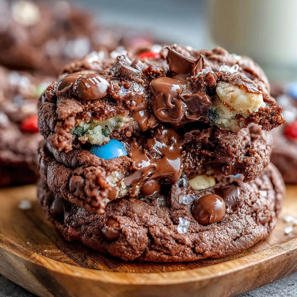 M&M Brownie Delight Cookies