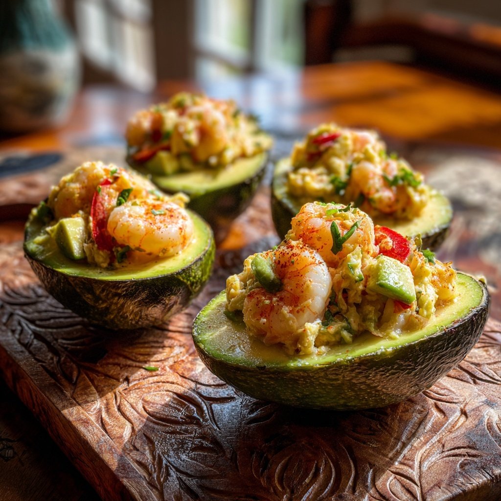 Seafood Stuffed Avocado Cups